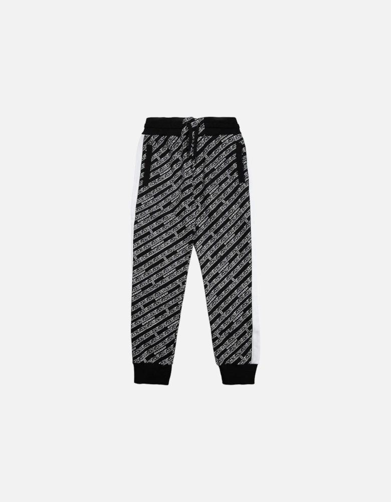 Boys Chain Painted Joggers Black