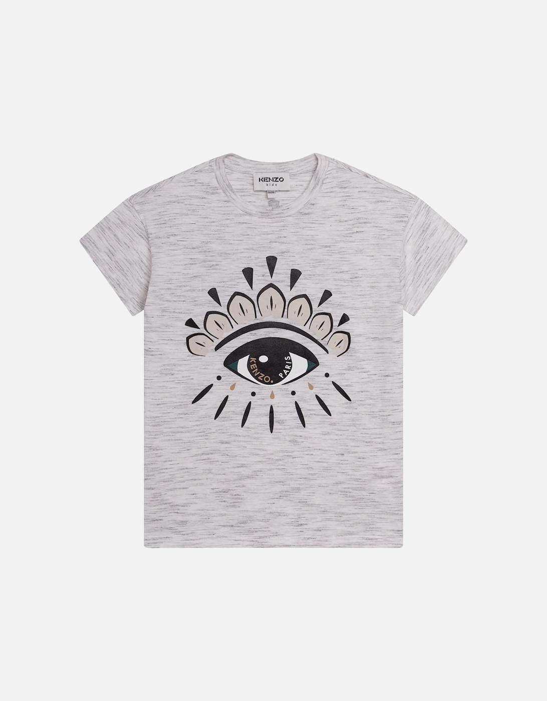 Girls Eye Print T-Shirt Grey, 4 of 3