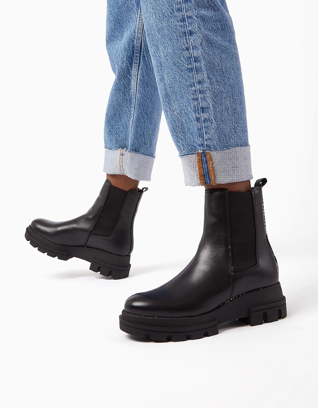 Ladies Provenses - Leather Chunky Sole Chelsea Boots