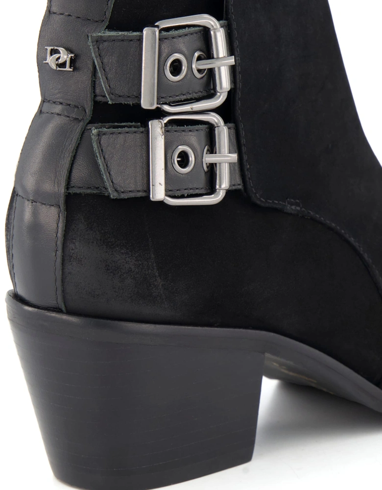 Ladies Pinna - Low Heel Buckle Detail Ankle Boots