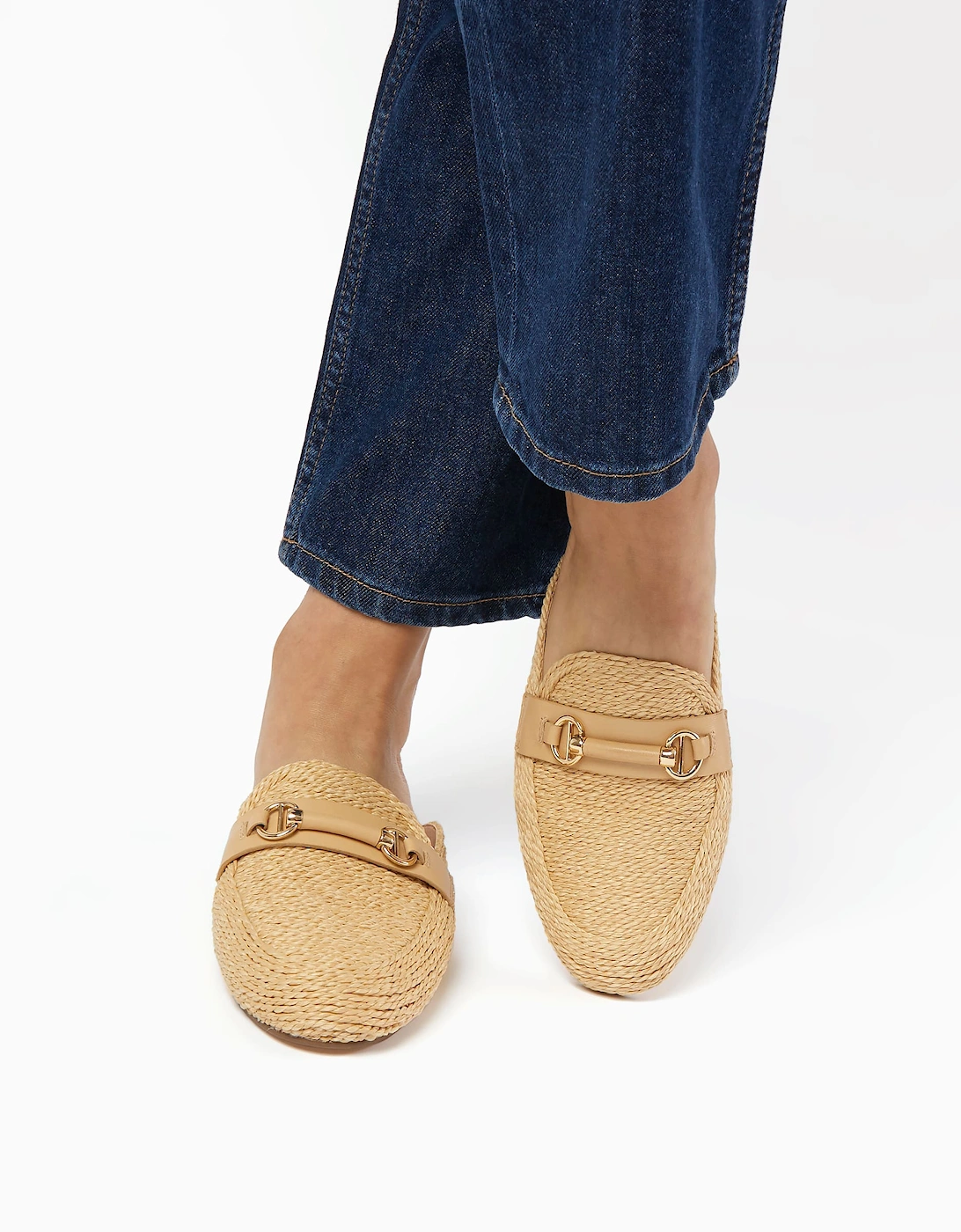 Ladies Glowin - Snaffle Trim Backless Loafers