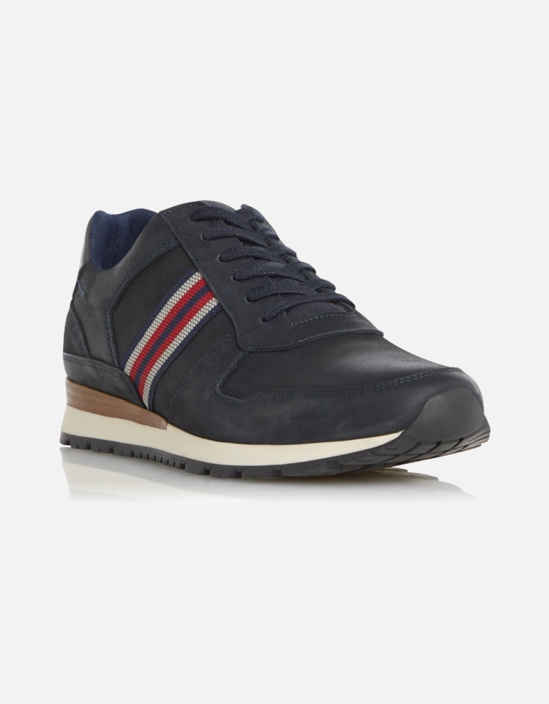 Mens Truro - Side-Stripe Lace-Up Runner Trainers