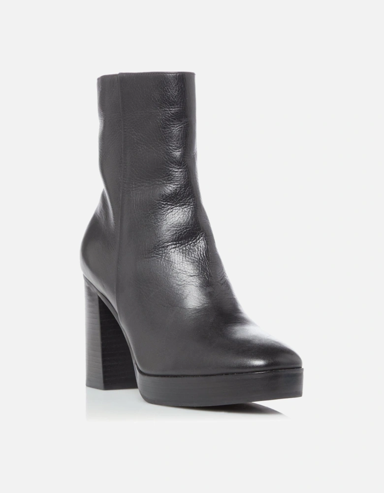 Ladies Pella - Platform Leather Ankle Boots