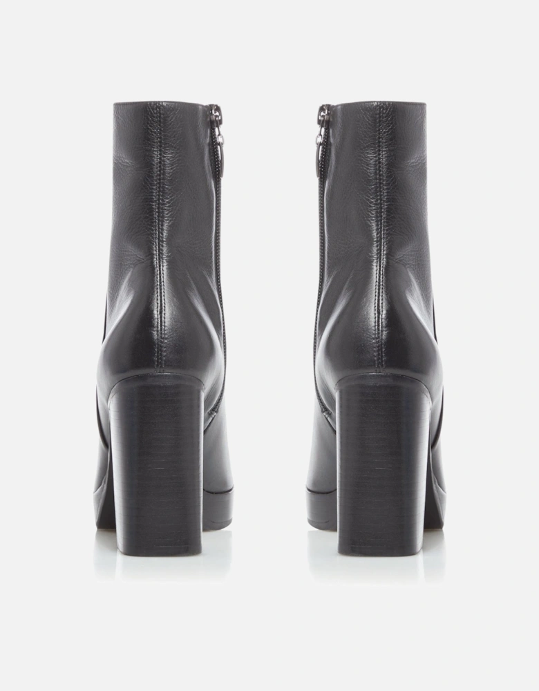 Ladies Pella - Platform Leather Ankle Boots