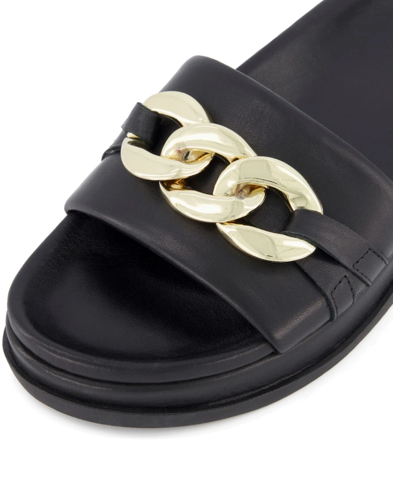 Ladies Leon - Chain Embellished Slider Sandals