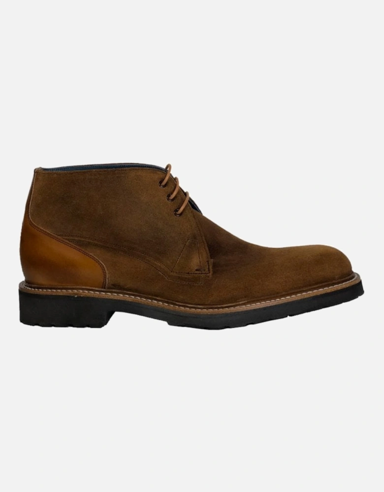 Bronx Mens Snuff Suede/Leather Boot Cedar Calf