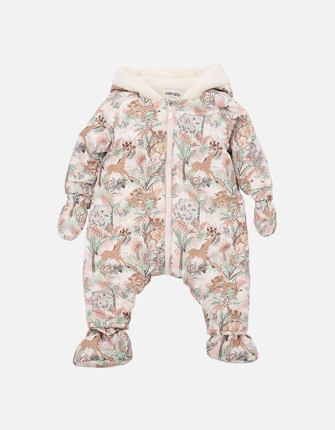 Baby Girls Animal Print Snowsuit Pink, 2 of 1