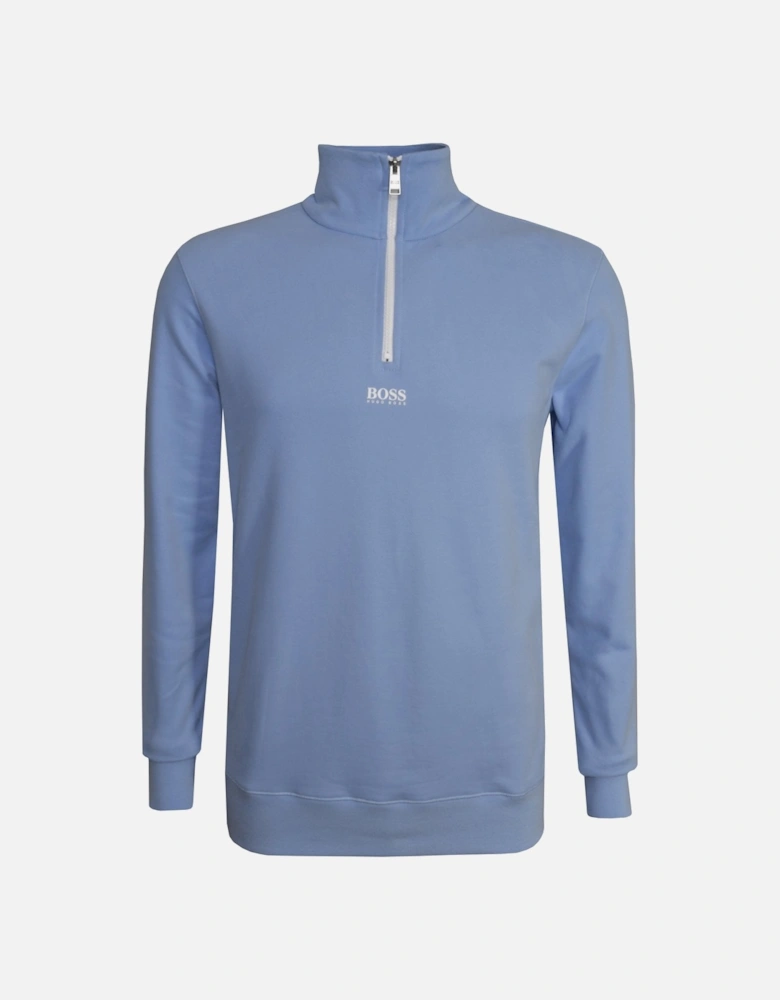 Men's Open Blue Half zip Zapper Sweatshirt
