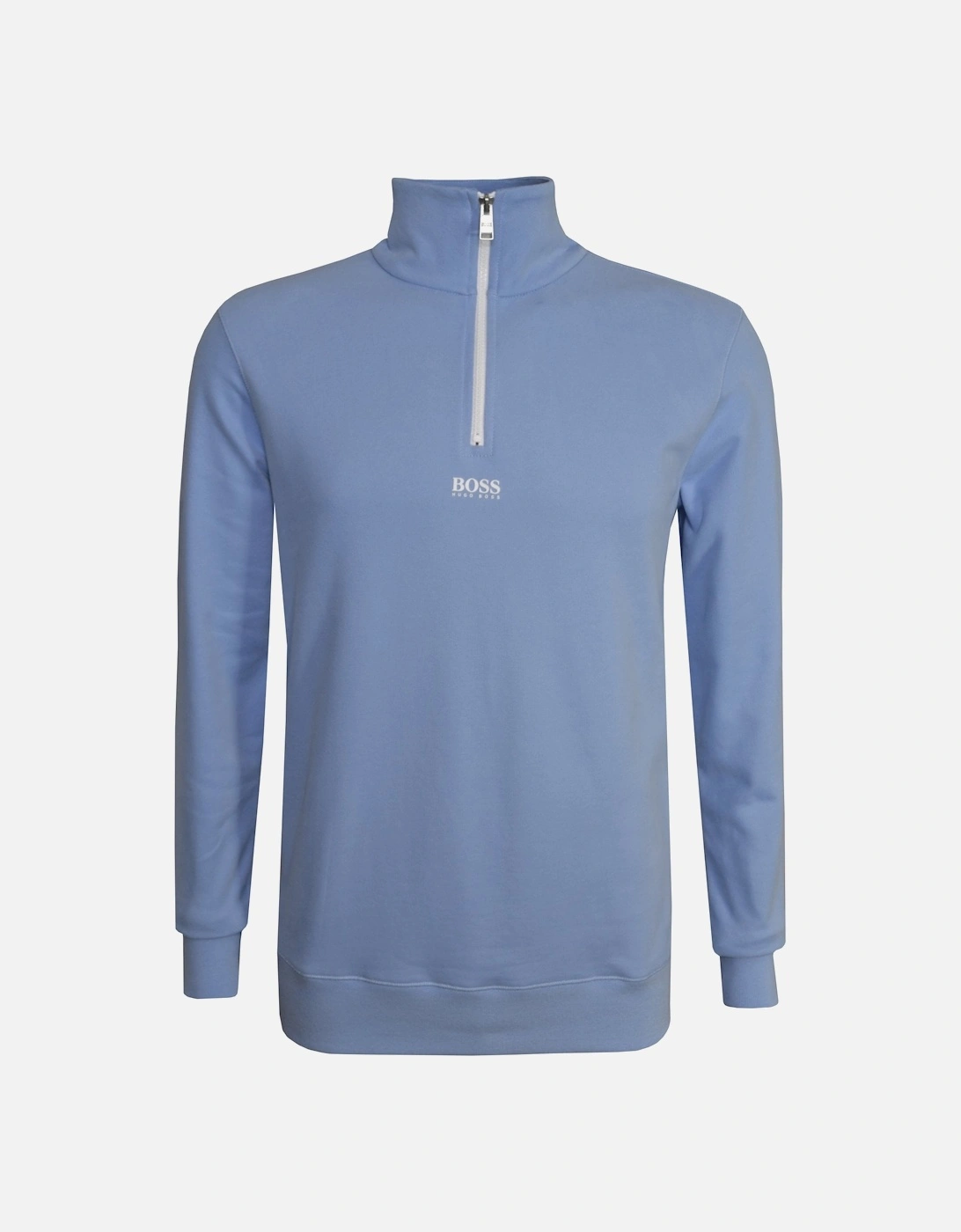 Men's Open Blue Half zip Zapper Sweatshirt, 3 of 2