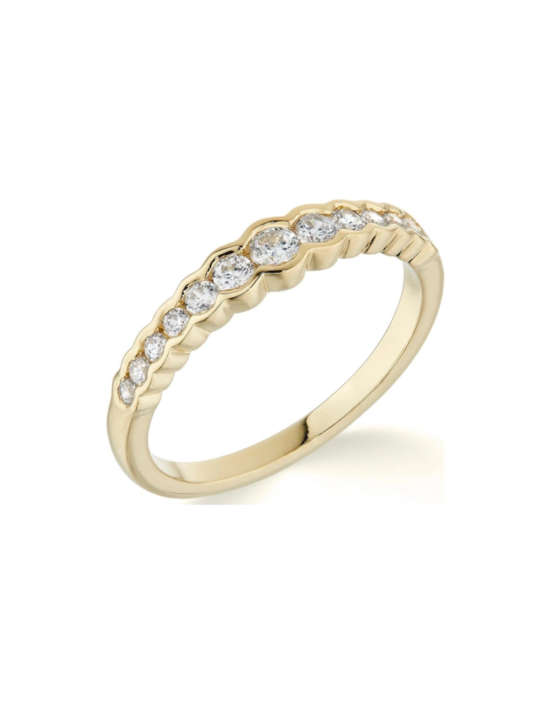 9ct Yellow Gold 0.33ct Graduated Diamond Eternity Ring