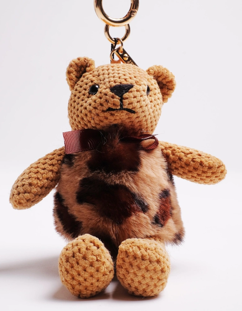 Chocolate Faux Fur Leopard Print Teddy Bear
