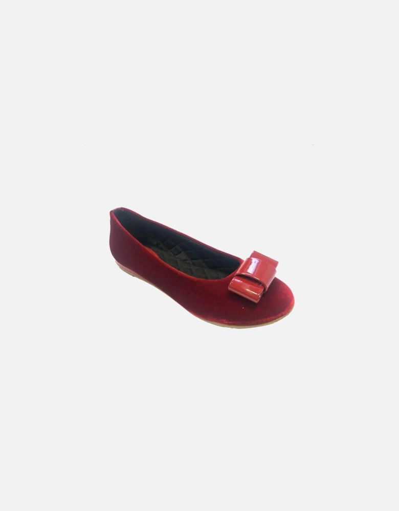 Red Velvet Bow Shoe