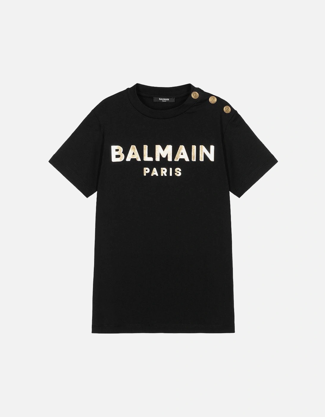Unisex Golden Logo T-Shirt Black, 2 of 1