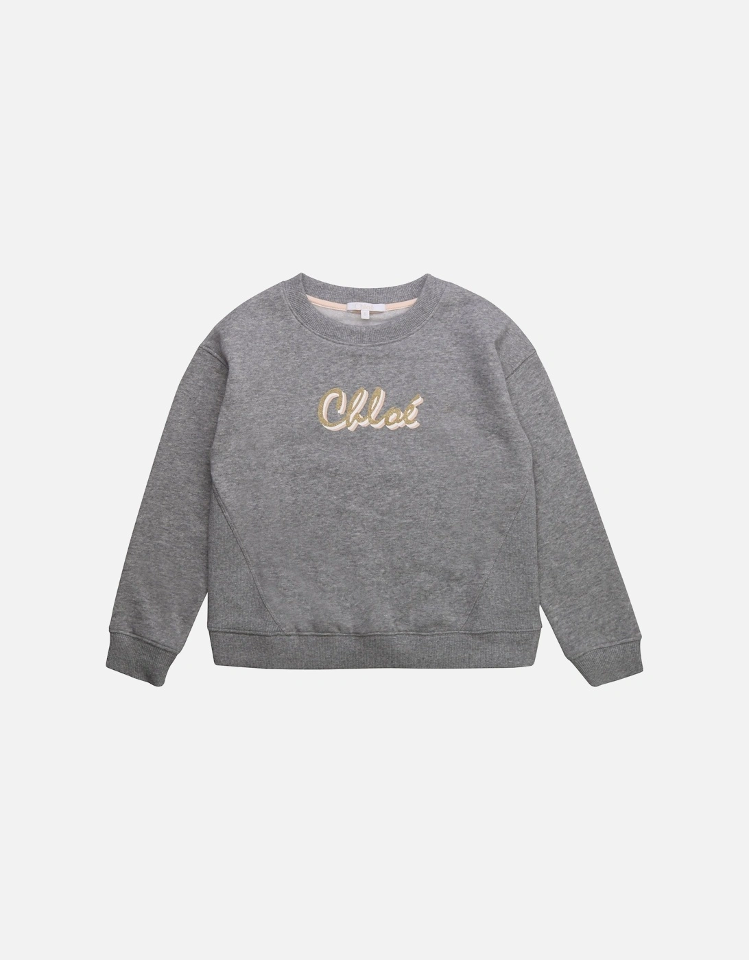 Chloe Girls Cotton Sweater Grey, 2 of 1