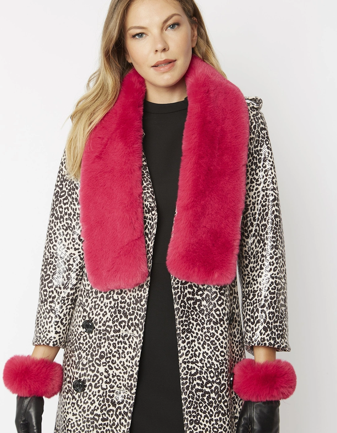 Pink Faux Fur Scarf, 5 of 4