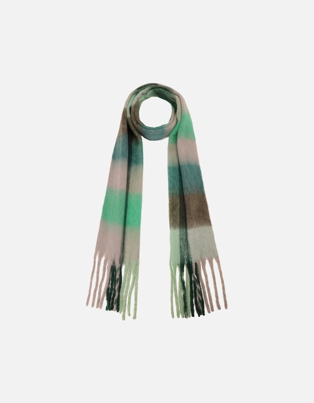 Green Multi Check Cashmere Blend Scarf, 3 of 2