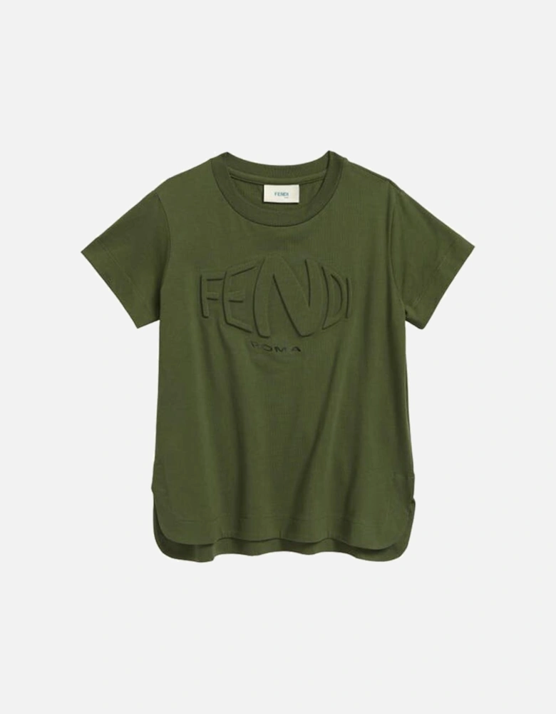 Boys Embossed Logo T-Shirt Green