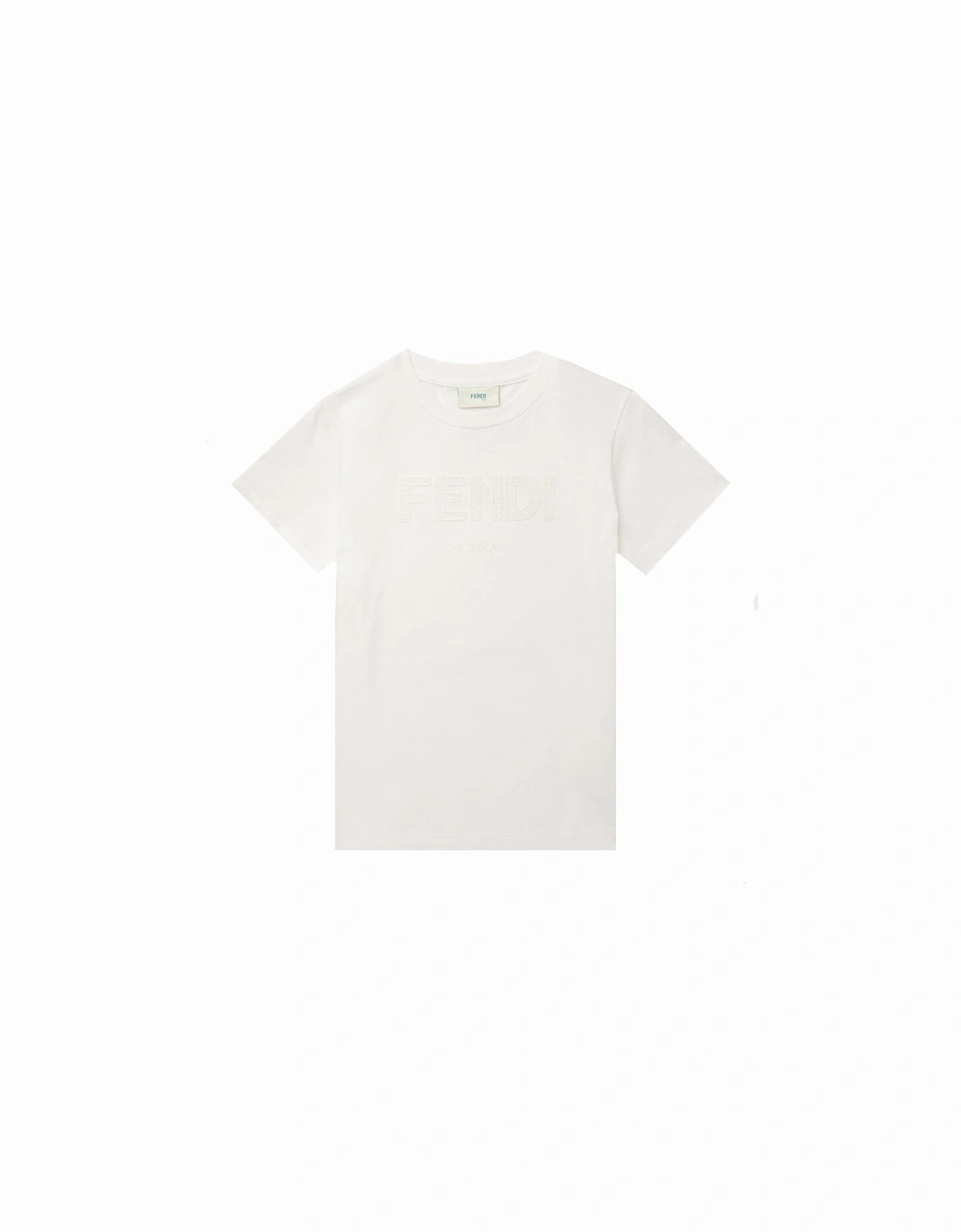 Boys Knitted Logo T shirt White, 4 of 3