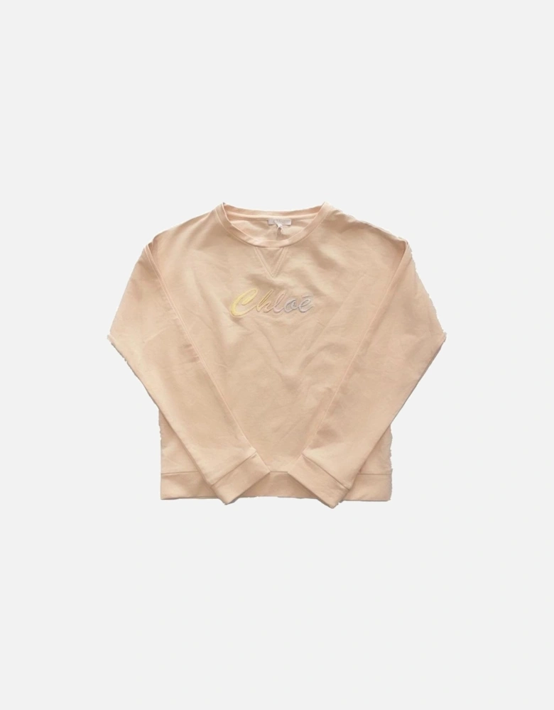Girls Peach Logo Sweatshirt