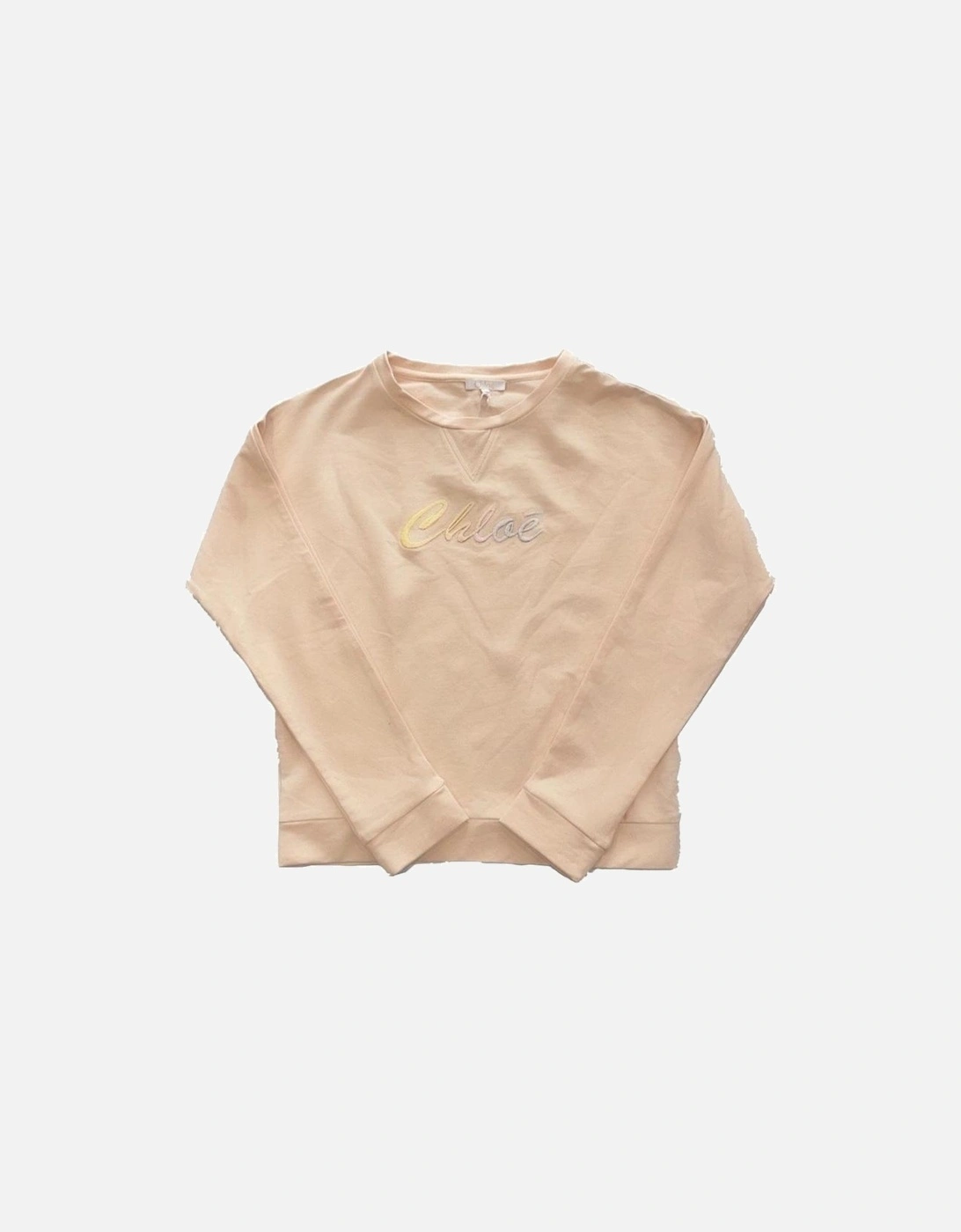 Girls Peach Logo Sweatshirt, 2 of 1