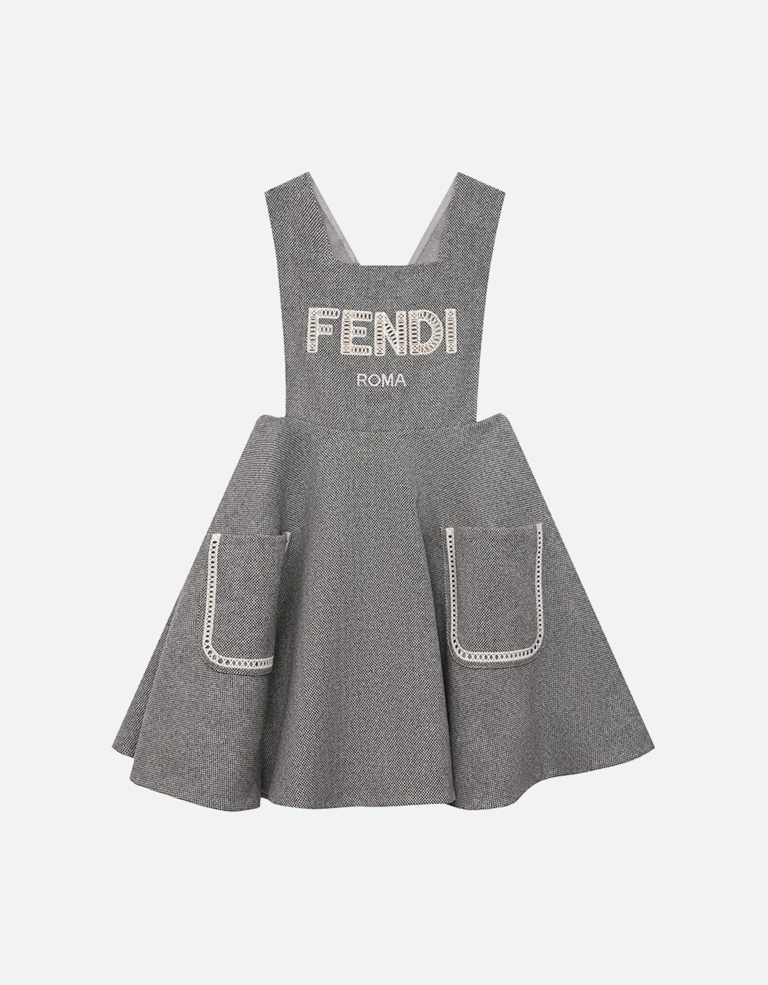 Girls Cashmere Dress Grey, 3 of 2