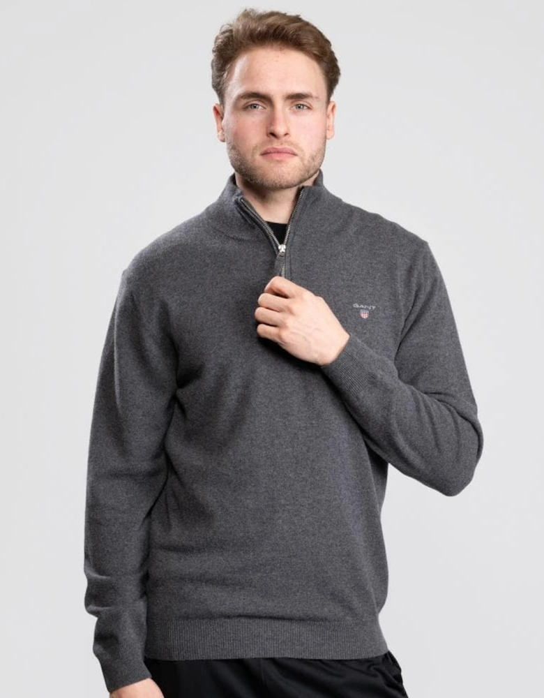 Super Fine Lambswool Half Zip Sweater