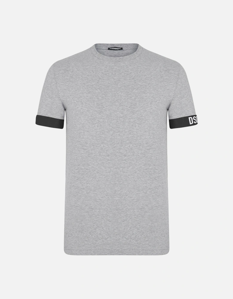Men's Cuff Logo T-Shirt Grey