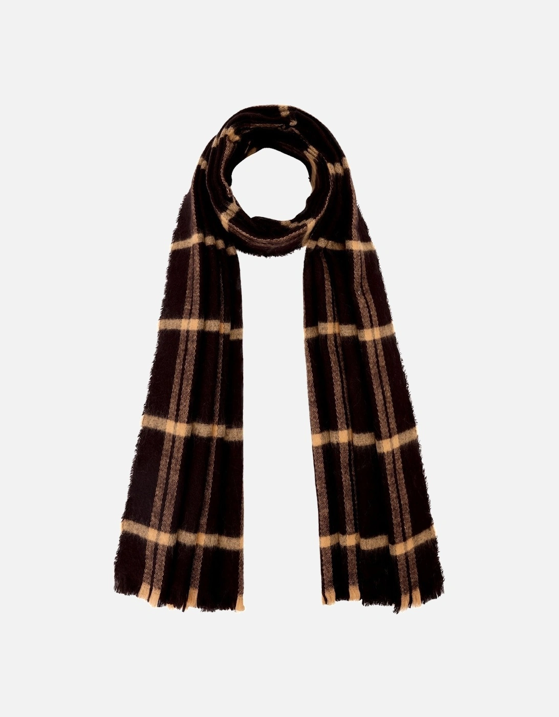 Black Cashmere Blend Check Scarf, 3 of 2