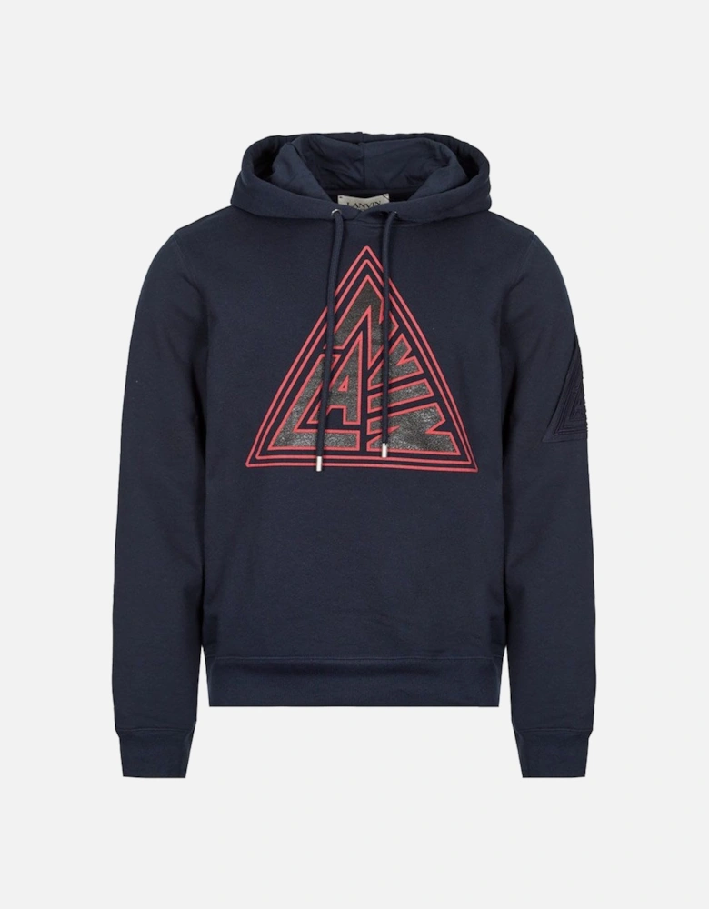 Mens Triangle Hoodie Navy