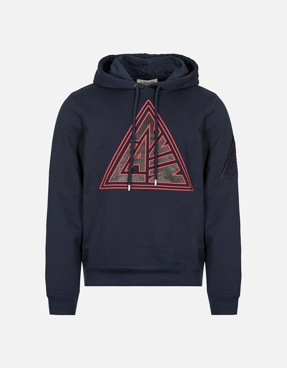 Mens Triangle Hoodie Navy, 5 of 4