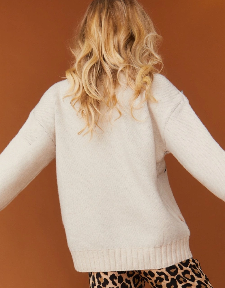 Cream Cashmere & Wool Blend Christmas Jumper