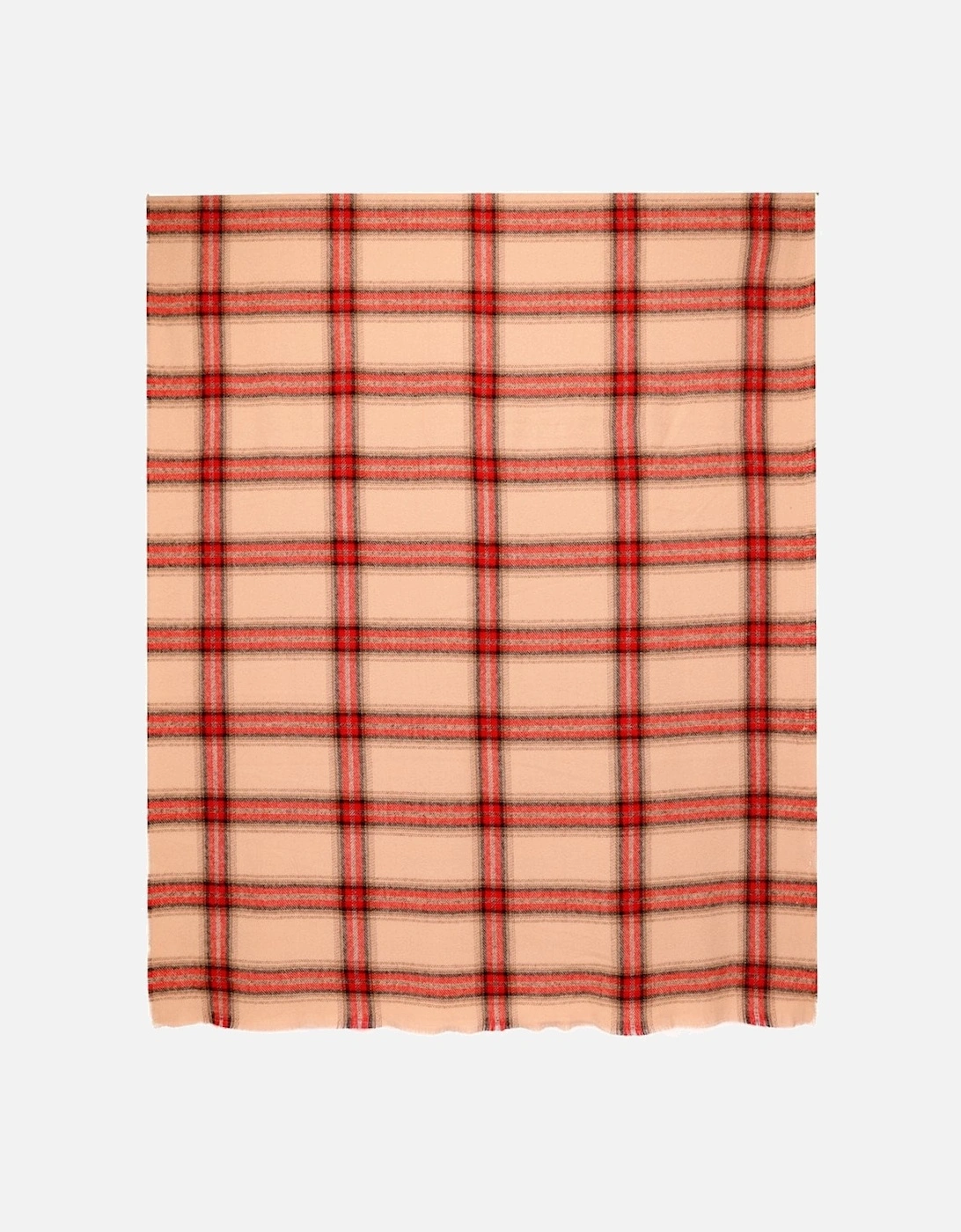 Oversized Tartan Cashmere Blend Scarf