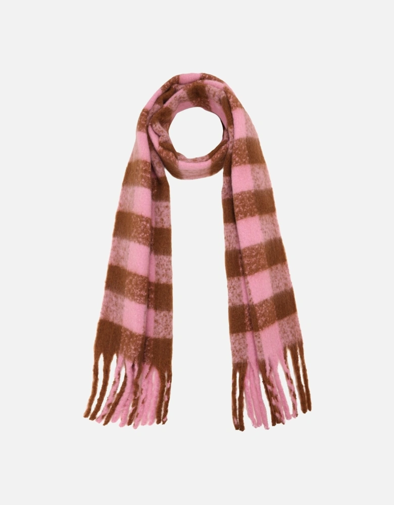 Oversized Tartan Cashmere Blend Scarf