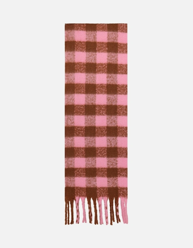 Oversized Tartan Cashmere Blend Scarf