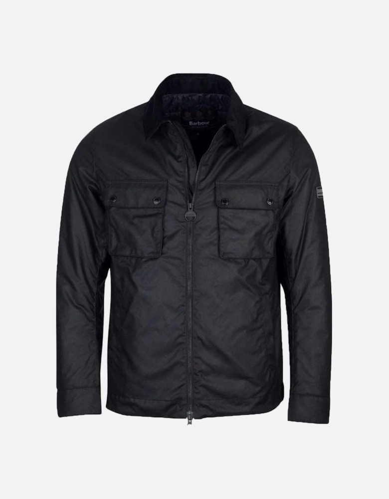 International Mens Accelerator Baffins Wax Jacket - Black