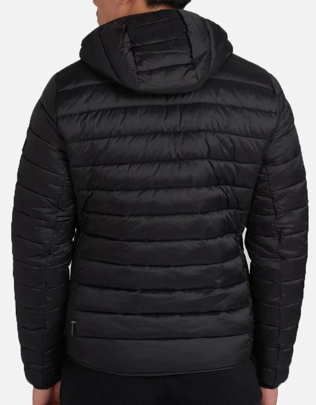 International Mens Ouston Hooded Slim Quilted Jacket - Black