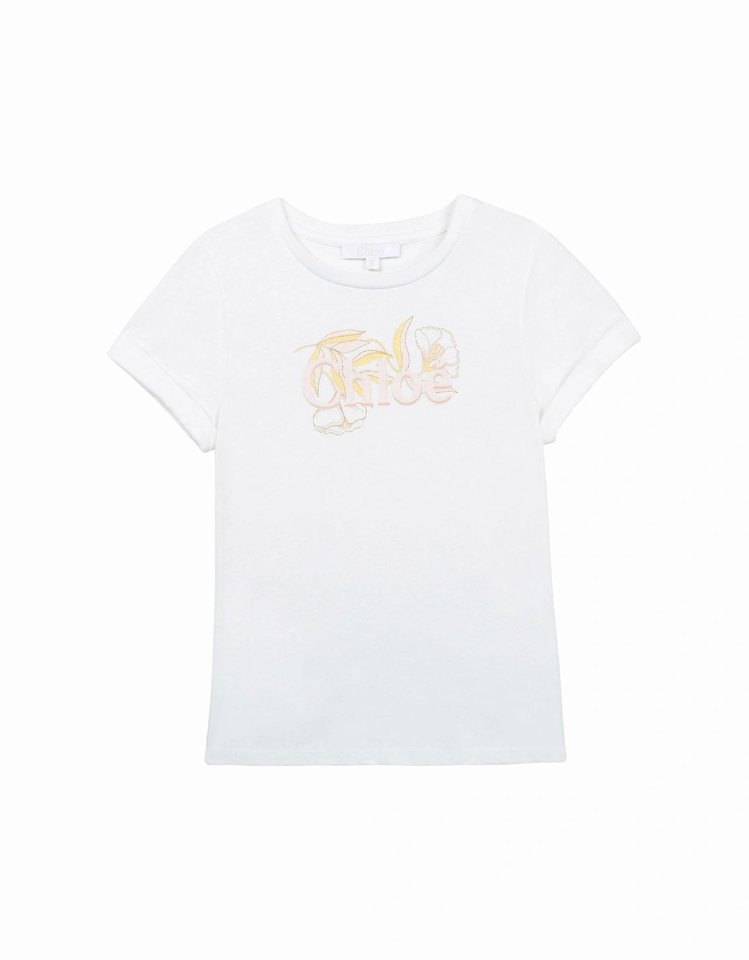 Chloe Girls Logo T-Shirt White, 2 of 1