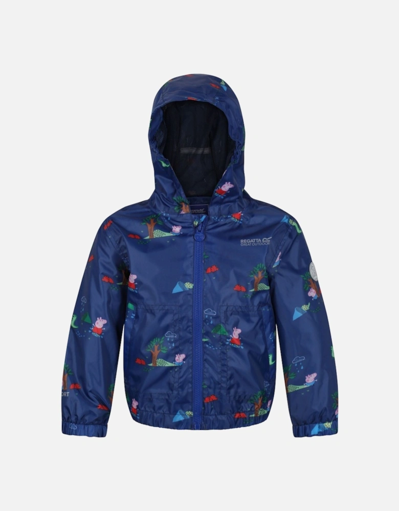 Childrens/Kids Muddy Puddle Peppa Pig Hooded Waterproof Jacket