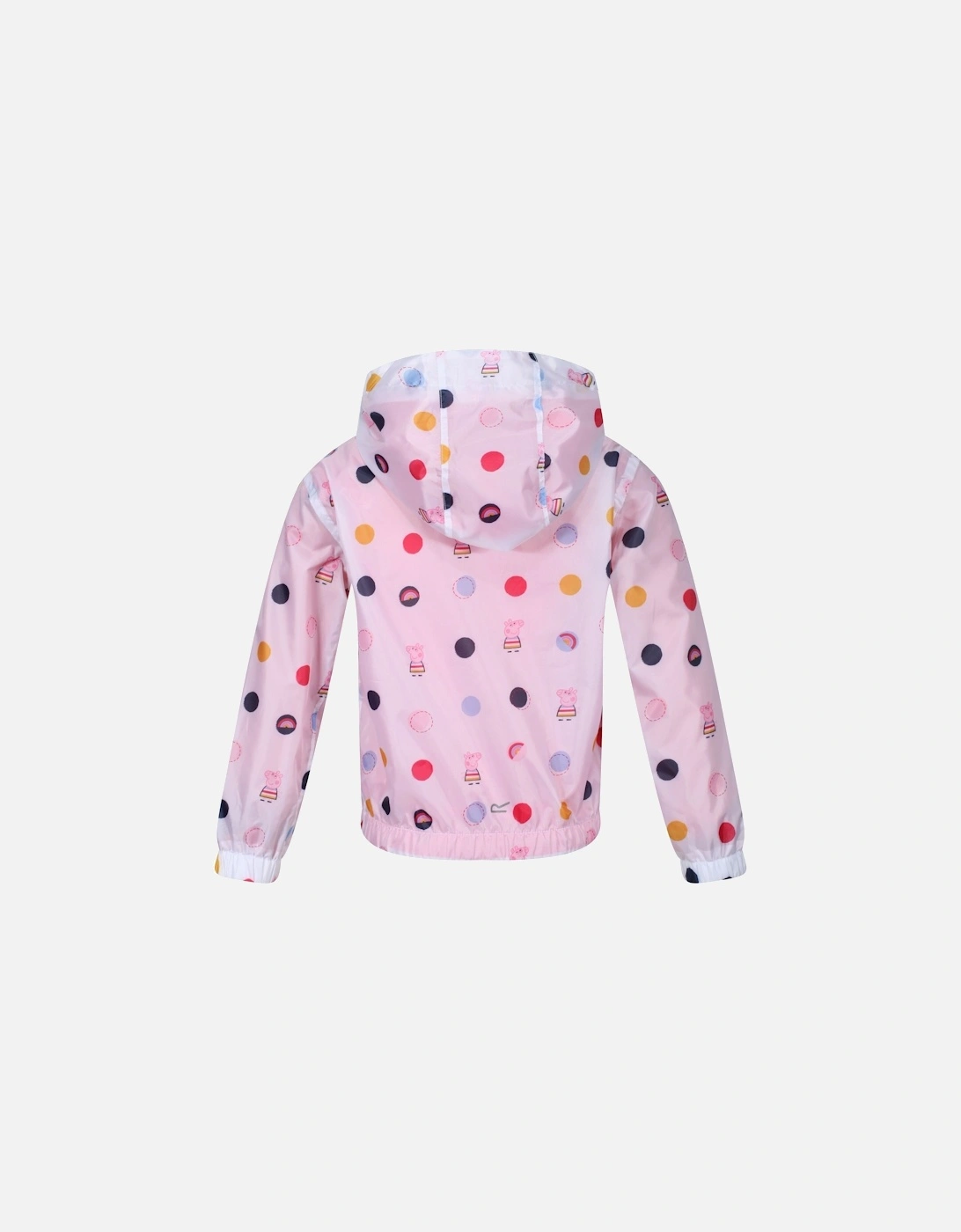 Childrens/Kids Peppa Pig Polka Dot Hooded Waterproof Jacket