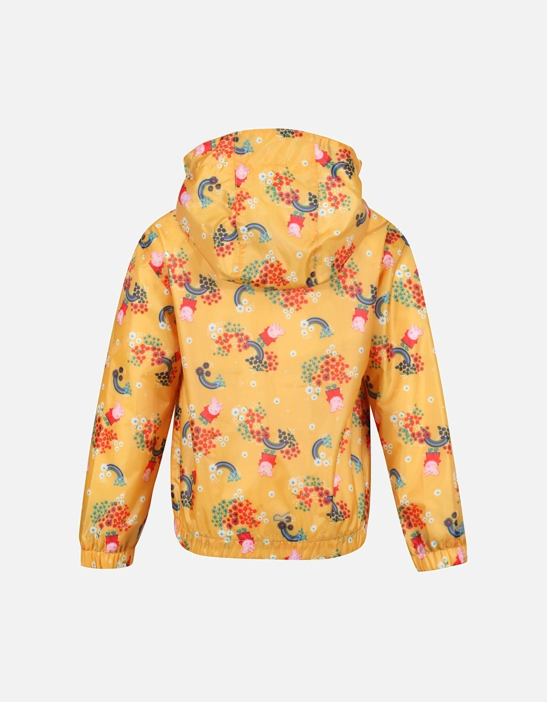 Childrens/Kids Muddy Puddle Peppa Pig Floral Hooded Waterproof Jacket