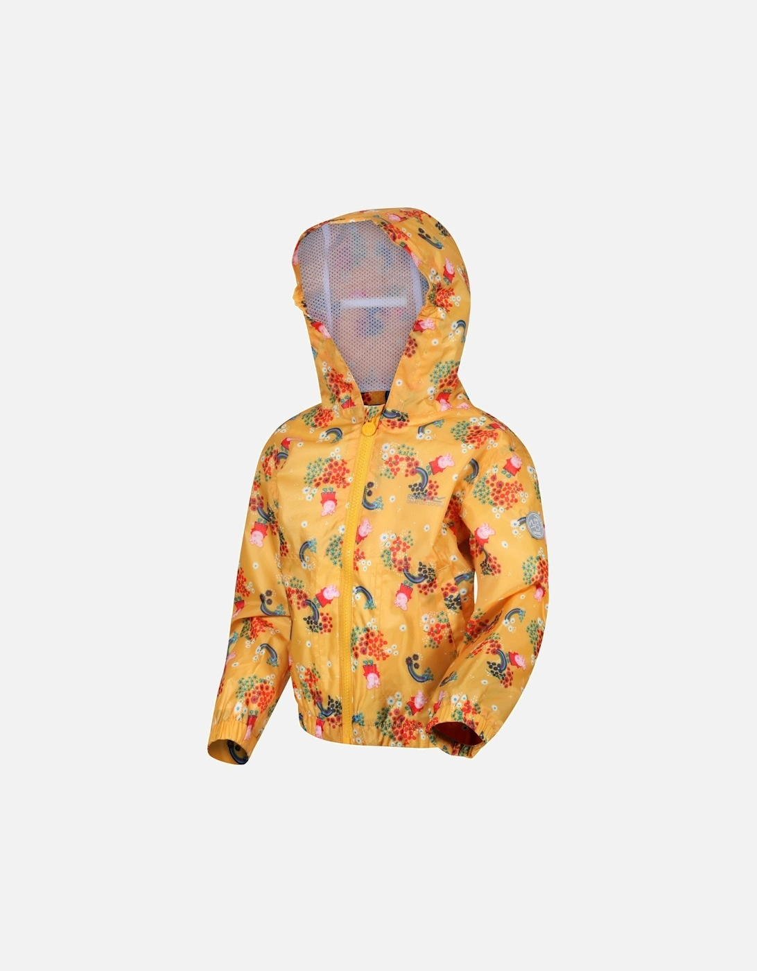 Childrens/Kids Muddy Puddle Peppa Pig Floral Hooded Waterproof Jacket