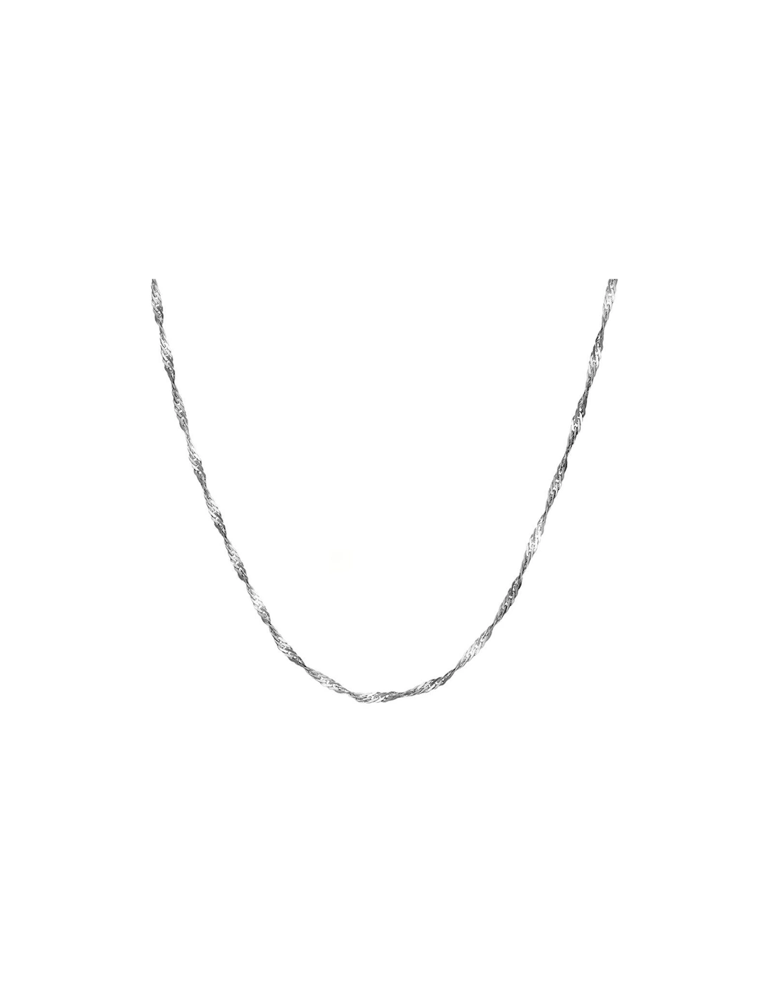 Sterling Silver Disco Twist Diamond Cut Adjustable Necklace, 2 of 1