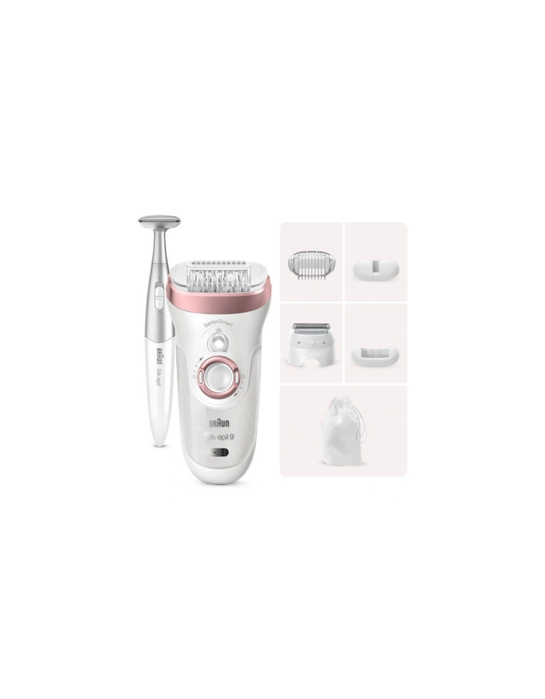 Silk-épil 9 9/890 Epilator, White/Rose Gold