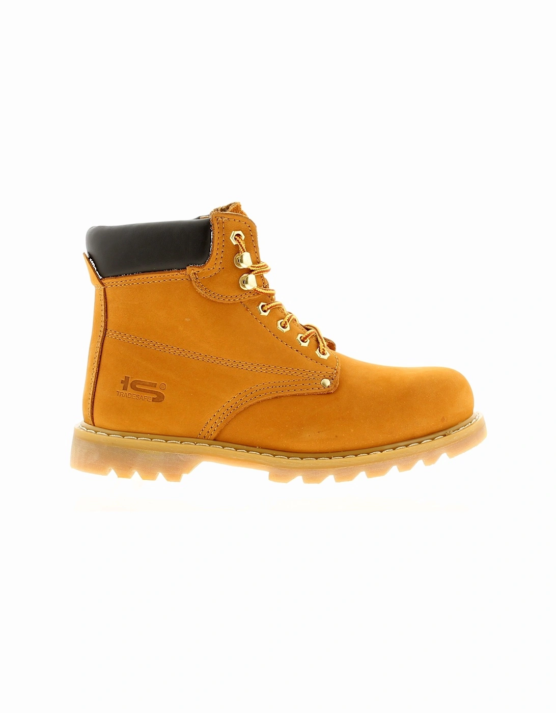 Mens Safety Boots Bulldoze Nubuck Leather Lace Up wheat UK Size