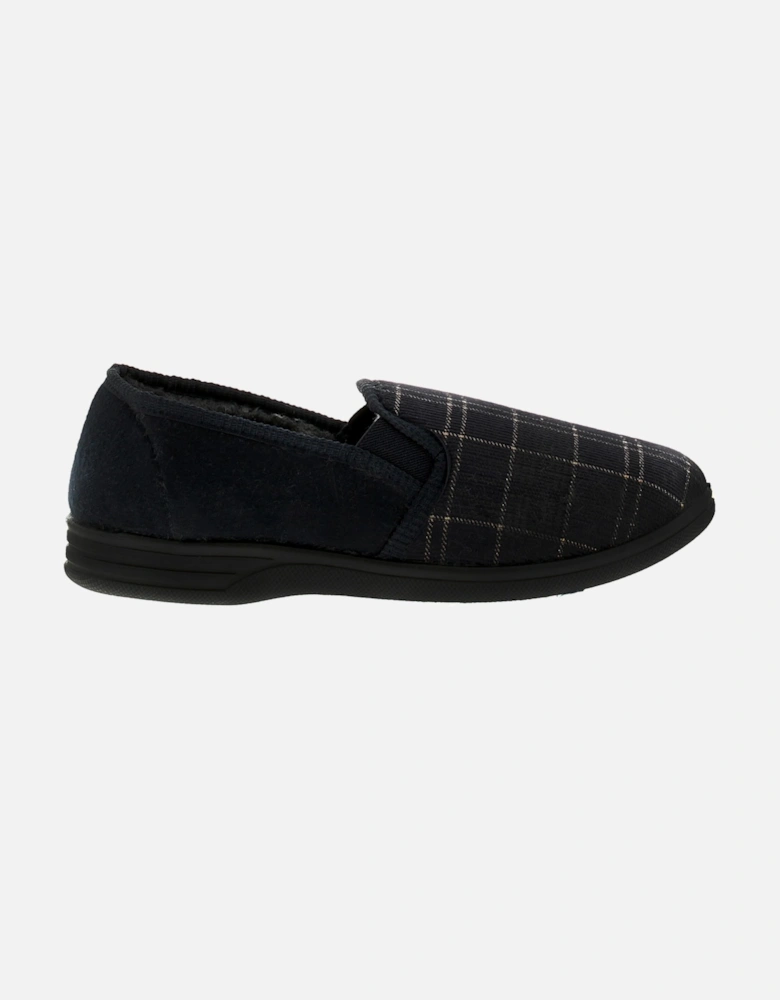 Mens Slippers Full Eric Slip On navy UK Size