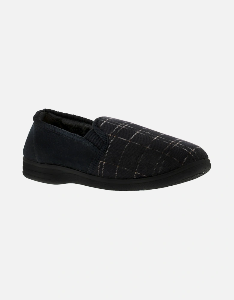 Mens Slippers Full Eric Slip On navy UK Size