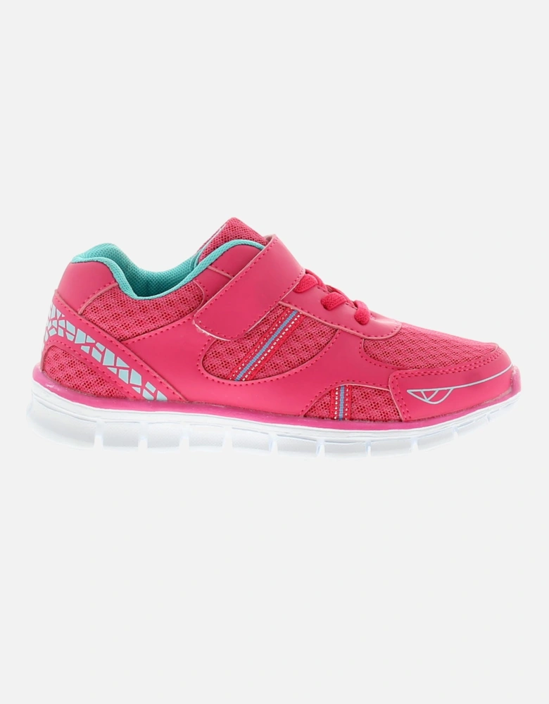 Younger Girls Trainers Fancy Lace Up pink UK Size