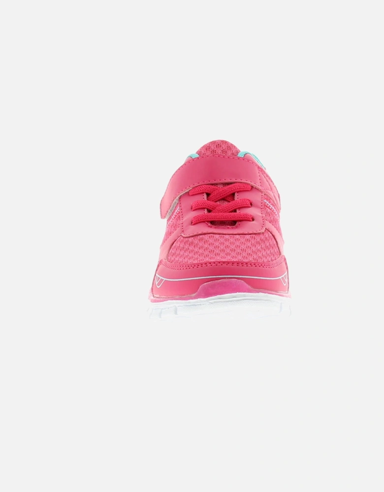Younger Girls Trainers Fancy Lace Up pink UK Size