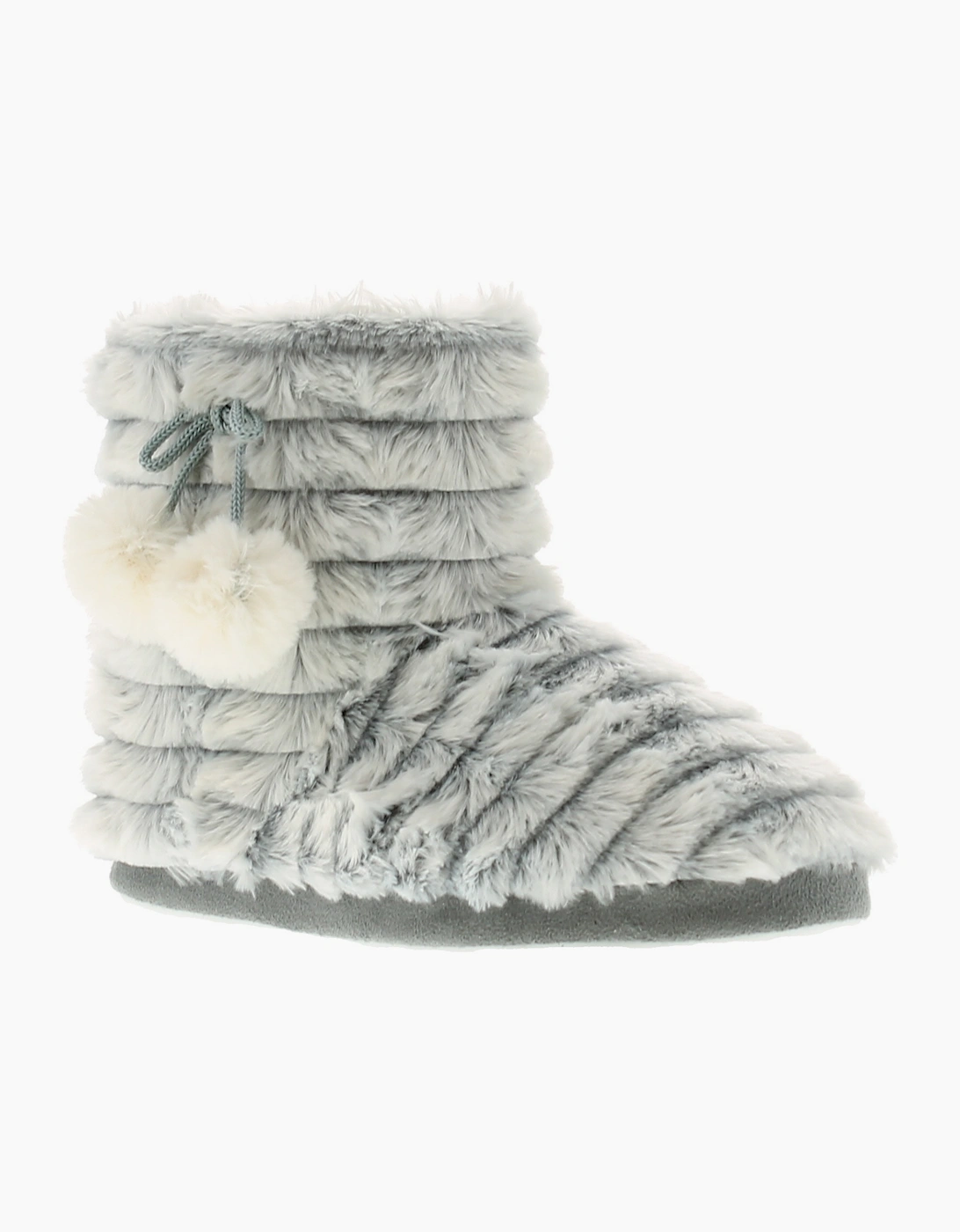 Women's Moonlights Womens Slipper Boots Roxanne Slip On grey UK Size - Size: 7