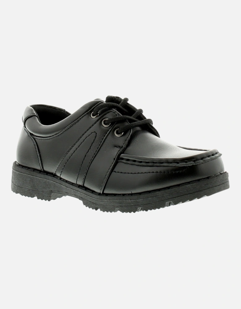 Boys School Shoes Rob Lace Up black UK Size